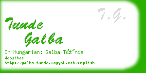 tunde galba business card